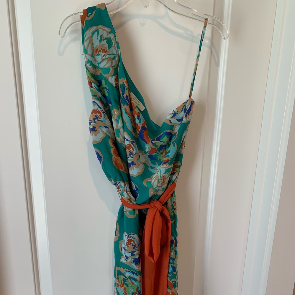 One shoulder summer/fall colors.